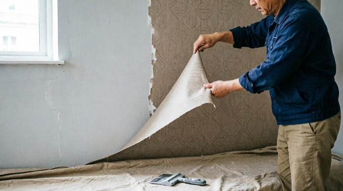 How to Remove Wallpaper: 5 Simple Methods That Actually Work 2 How to remove wallpaper by hand from a wall using the easy peel method