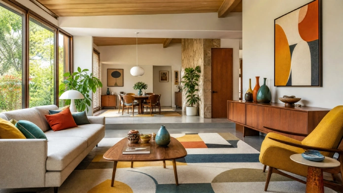 7 Stunning Mid Century Modern Home Design Ideas 5 Mid Century Modern Home Design with mustard yellow, olive green and burnt orange accents
