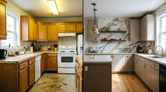 Modern kitchen backsplash ideas for a 1990s kitchen remodel