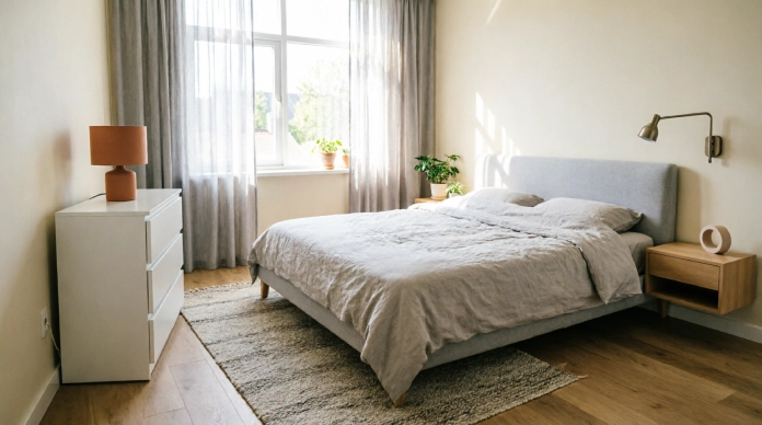 11 Bedroom Rug Ideas That Will Make Your Room Feel Cozy & Luxurious 2 Bedroom rug ideas using a runner in a small cozy bedroom