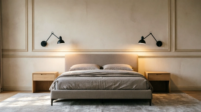 11 Bedroom Wall Decor Ideas to Fix a Boring Room & Create a Cozy Retreat 6 Bedroom wall decor ideas with wall sconces and architectural molding
