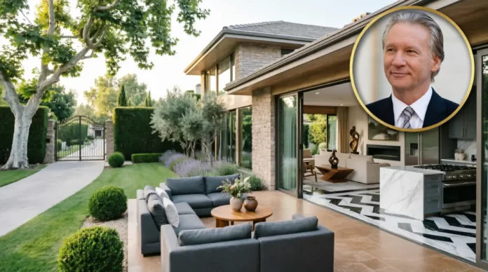 Bill Maher House Bill Maher House in Beverly Hills with luxury landscaping and elegant architecture