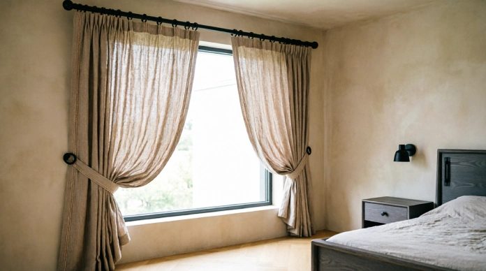 6 Stunning Bedroom Curtain Ideas That Look Expensive on a Budget 4 Bedroom curtain ideas with decorative trim and hardware
