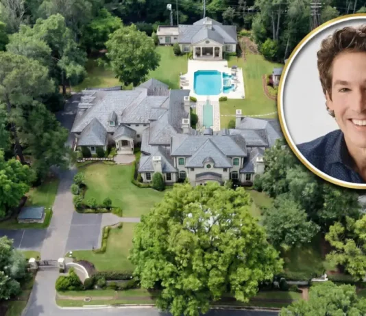 Joel Osteen House: Exclusive Tour of His $10.5 Million Lavish Home Joel Osteen house aerial view showing a large luxury mansion, swimming pool, landscaped grounds, and surrounding trees
