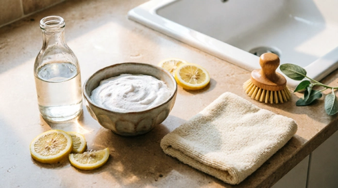 Kitchen cleaning hacks with baking soda for natural cleaning
