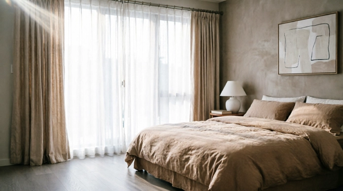 6 Stunning Bedroom Curtain Ideas That Look Expensive on a Budget 5 Bedroom curtain ideas with layered sheer and blackout curtains