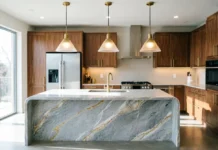 11 Luxury Kitchen Ideas That Look Expensive, Elegant & Timeless Luxury kitchen ideas featuring a modern marble island and walnut cabinetry