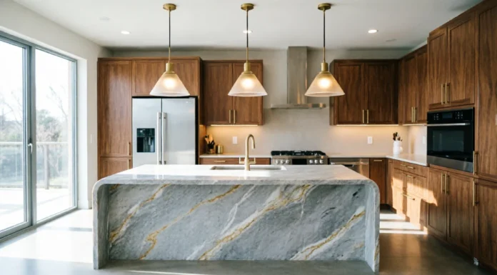 11 Luxury Kitchen Ideas That Look Expensive, Elegant & Timeless Luxury kitchen ideas featuring a modern marble island and walnut cabinetry