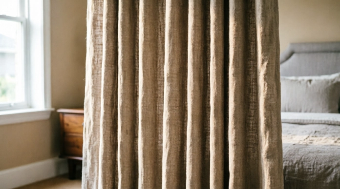 6 Stunning Bedroom Curtain Ideas That Look Expensive on a Budget 2 Bedroom curtain ideas using heavy textured fabric