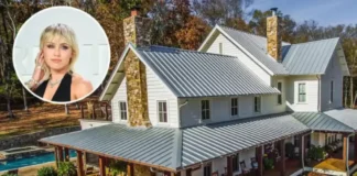 Miley Cyrus House: Inside Her Amazing $7.9 Million Malibu Home & Tennessee Farm Miley Cyrus House Tennessee home exterior with a spacious porch and pool