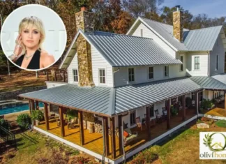Miley Cyrus House: Inside Her Amazing $7.9 Million Malibu Home & Tennessee Farm Miley Cyrus House Tennessee home exterior with a spacious porch and pool