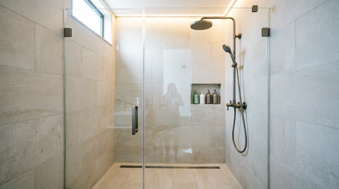 Bathroom remodel ideas with a frameless glass walk-in shower
