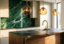 11 Modern Kitchen Backsplash Ideas to Transform Your Kitchen in Style Modern kitchen backsplash ideas with emerald marble