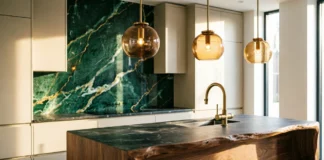 11 Modern Kitchen Backsplash Ideas to Transform Your Kitchen in Style Modern kitchen backsplash ideas with emerald marble