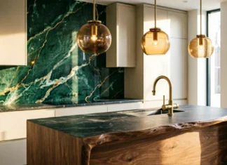 11 Modern Kitchen Backsplash Ideas to Transform Your Kitchen in Style Modern kitchen backsplash ideas with emerald marble