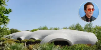 Robert Downey Jr House: Incredible $75M Homes Inside Robert Downey Jr House with a white dome-shaped exterior and lush greenery.