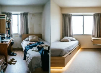 11 Clever Decorating Hacks for Small Rooms That Double Your Space Decorating hacks for small rooms before and after