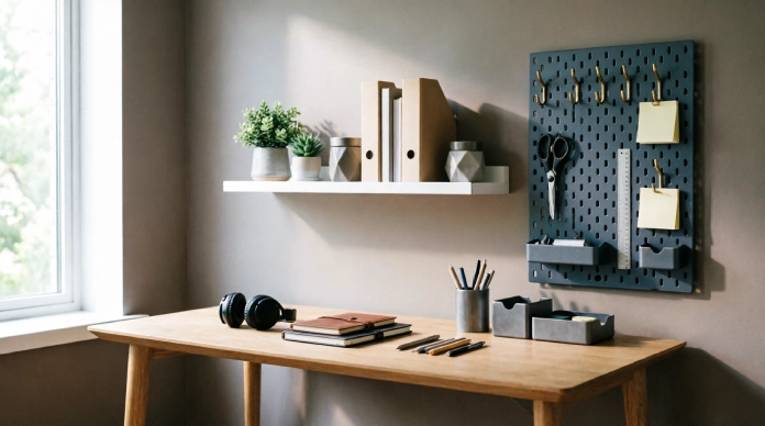 11 Must-Try Home Office Decorating Hacks That Fix Common Workspace Mistakes 2 Home Office Decorating Hacks with vertical storage and organized desk space