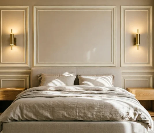 15 Stunning Bedroom Feature Wall Ideas That Instantly Transform Any Room Bedroom Feature Wall Ideas with elegant cream wall molding