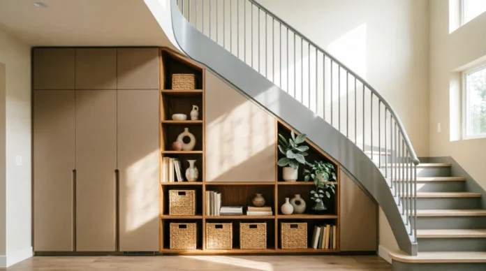 Under-stair storage ideas with stylish built-in cabinets