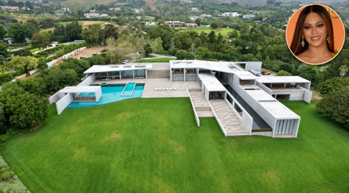 Beyoncé House: Inside Her $200 Million Luxury Real Estate Empire Beyoncé House aerial view of the luxury mansion surrounded by landscaped grounds