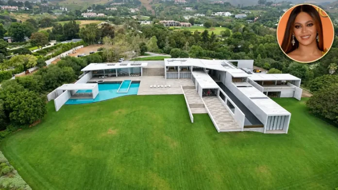 Beyoncé House_ Inside Her $200 Million Luxury Mansion Beyoncé House aerial view of the luxury mansion surrounded by landscaped grounds
