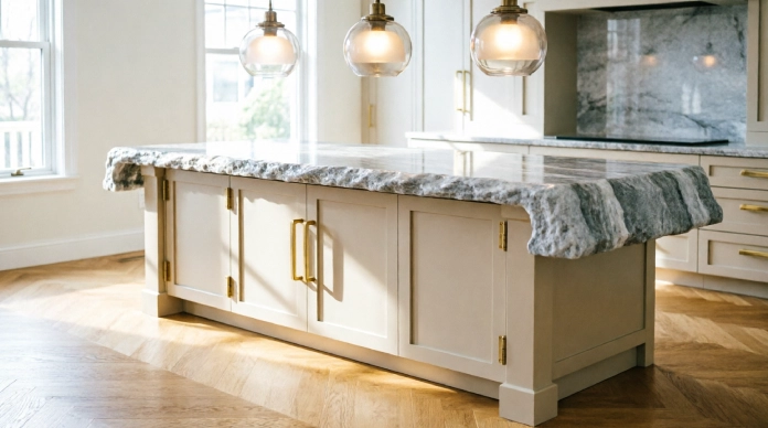 15 Amazing & Easy Ways to Make Builder-Grade Cabinets Look Custom & Expensive 5 Builder-grade cabinets upgraded with furniture-style cabinet legs