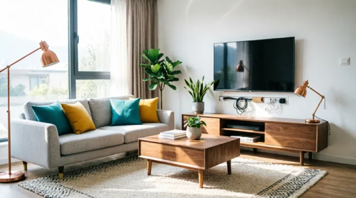 How to hide cords and wires for a clean, clutter-free living room