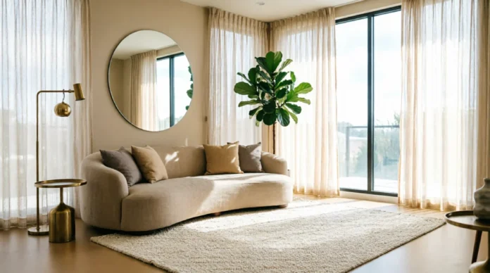 How to Make a Dark Room Look Brighter Make a Dark Room Look Brighter with light curtains, mirrors, and bright decor