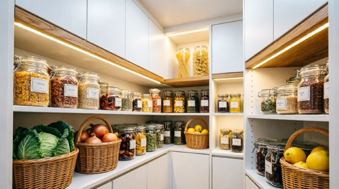 Small Pantry Organization Ideas that make a tiny pantry feel bigger