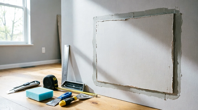 Wall Damage Repair Before Painting: 11 Brilliant Fixes for a Flawless Finish 2 Wall damage repair before painting with a large drywall hole patch