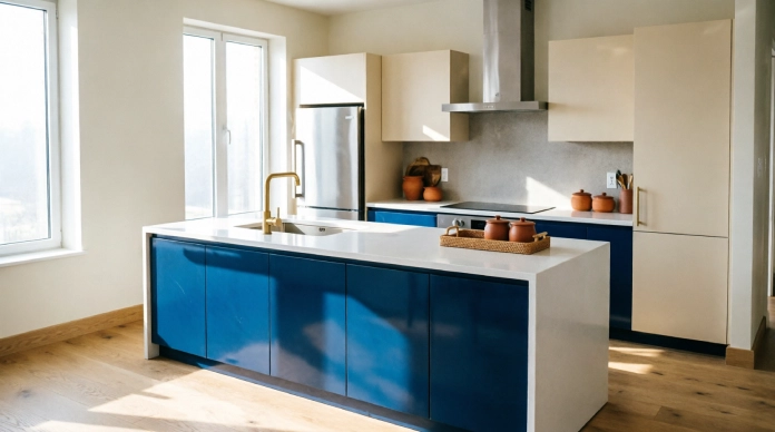 11 Small Kitchen Layout Mistakes That Make Your Kitchen Look Smaller and How to Fix Them 2 Small kitchen island layout with better walking space