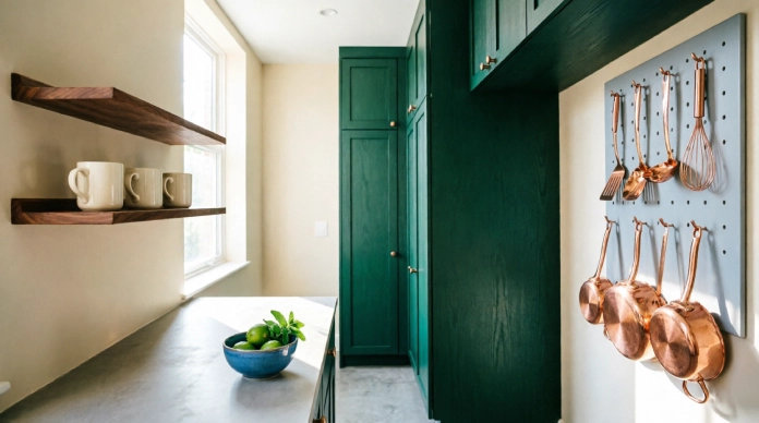 11 Small Kitchen Layout Mistakes That Make Your Kitchen Look Smaller and How to Fix Them 3 Small kitchen storage ideas using vertical cabinet and wall space