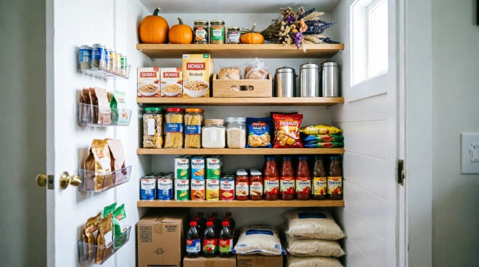 Small Pantry Organization Ideas with an efficient pantry layout