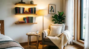 11 Unique Bedroom Reading Nook Ideas That Turn Unused Corners Into Cozy Escapes 21 Bedroom reading nook ideas featuring a cozy chair, bookshelves, warm lighting, and a window