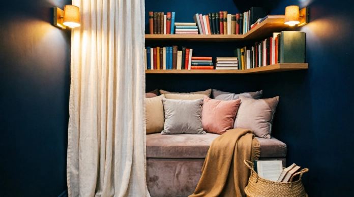 Bedroom reading nook ideas for transforming an unused closet into a cozy reading space