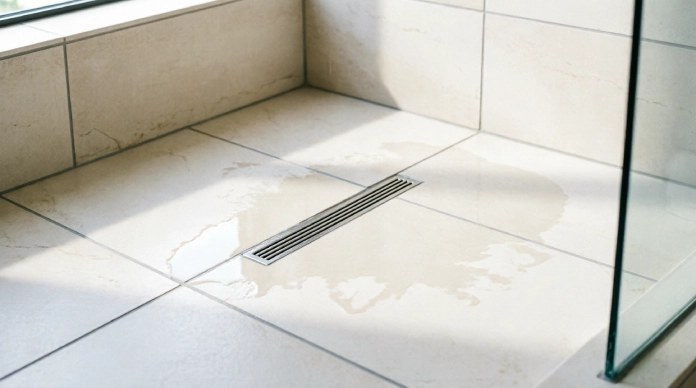  Curbless shower ideas using large-format porcelain tiles and a linear drain