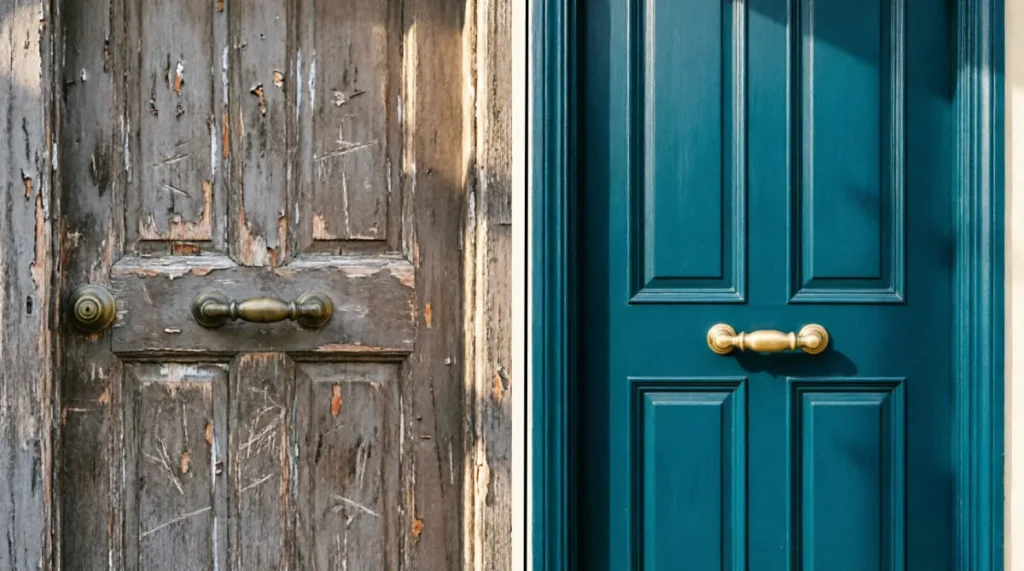 How to make old doors look new with a stunning before-and-after makeover