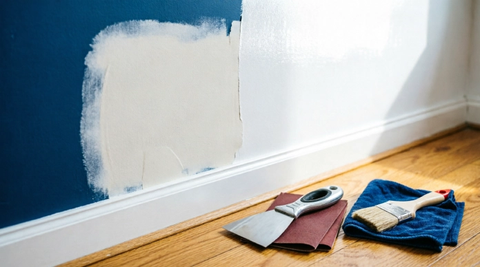 How to fix peeling paint by patching and priming a damaged wall