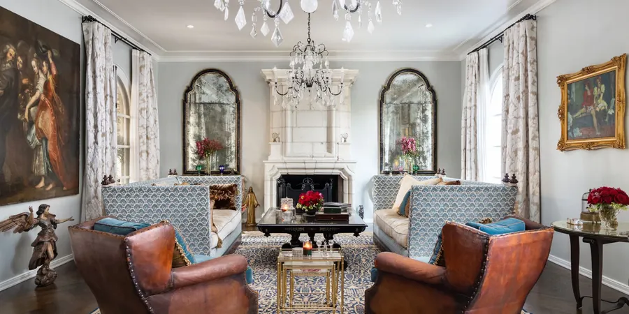 Formal sitting room in the Ozzy Osbourne house, Hancock Park